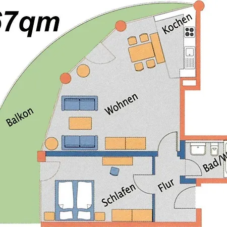 Strandhaus-nordseebrandung-fewo-a1-5 Apartment *